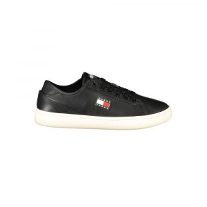 Tommy Hilfiger Schwarzes Leder Damen Sneaker