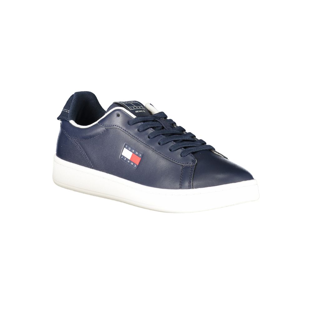 Tommy Hilfiger Blaue Leder Herren Sneaker – Bild 2