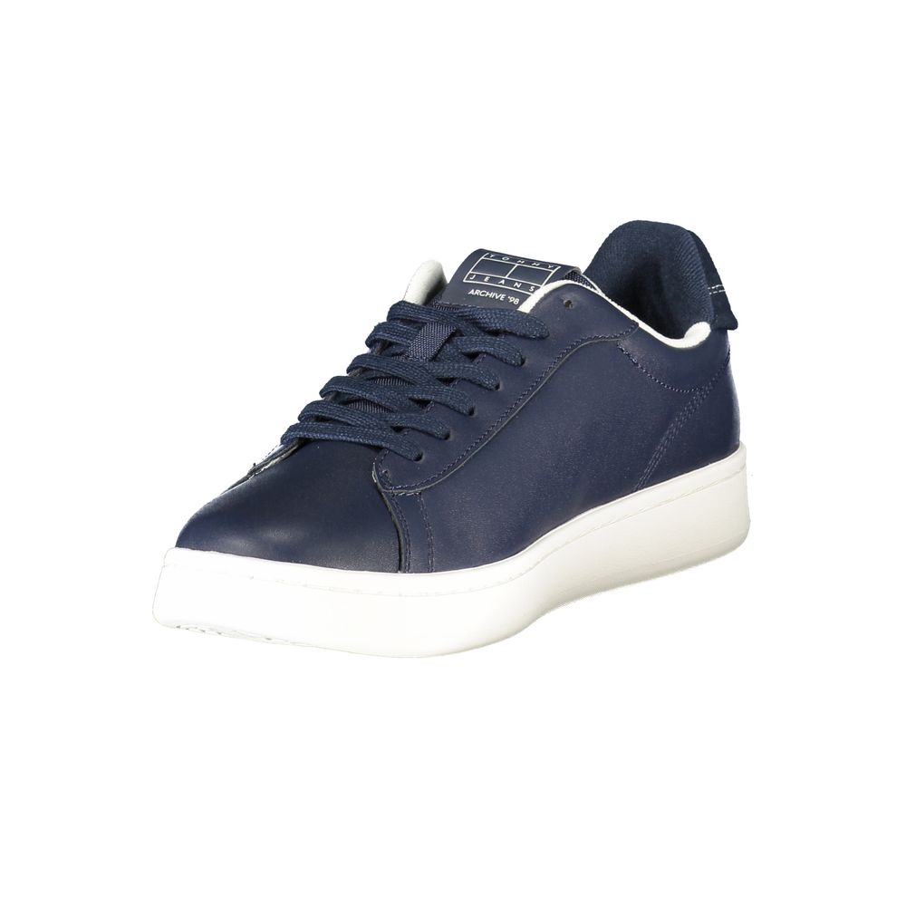 Tommy Hilfiger Blaue Leder Herren Sneaker – Bild 3