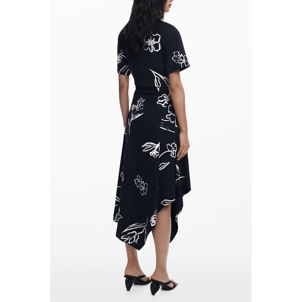 Desigual Schwarzes Baumwollkleid für Frauen – Bild 2