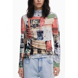 Desigual Rosa Viskose Damen Pullover