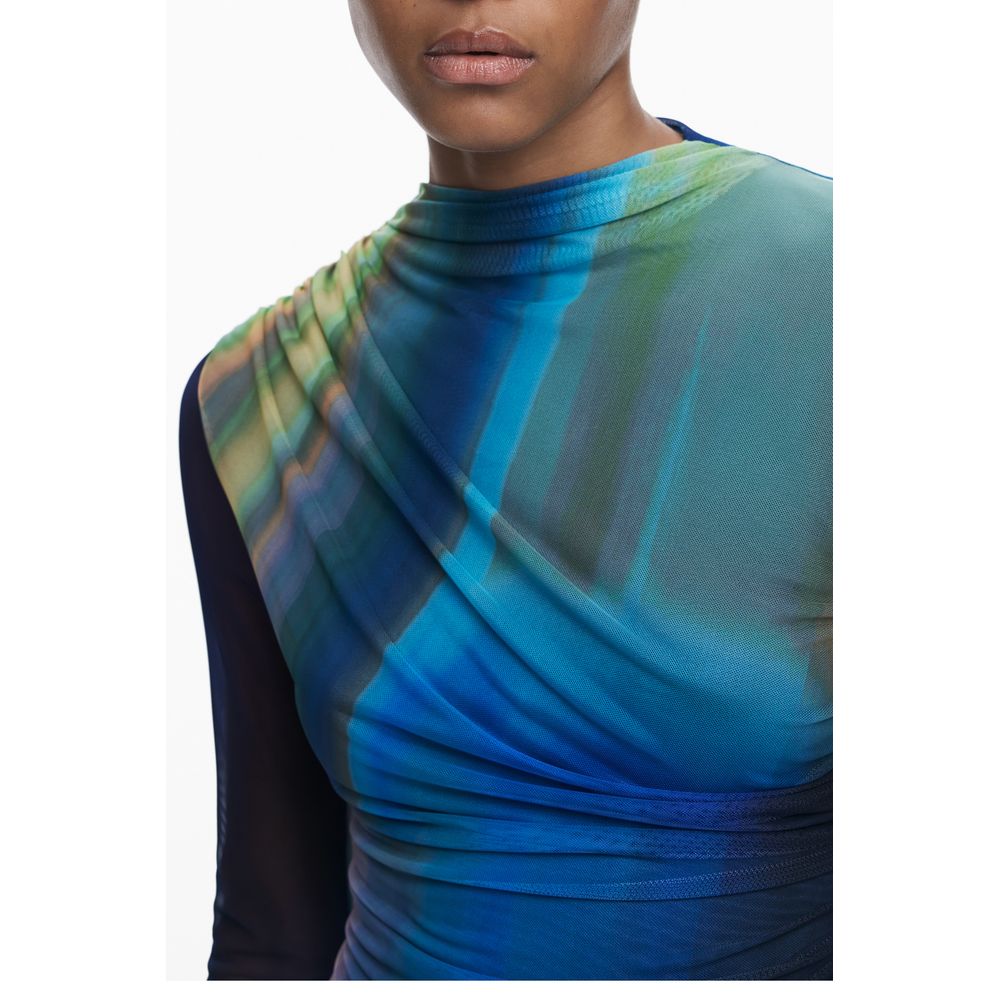 Desigual Blaues Polyester-Damenkleid – Bild 3