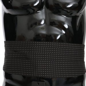 Dolce & Gabbana Schwarzer gepunkteter Taillengürtel Seidenkummerbund