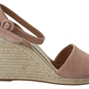 Prada Rosa Wildleder-Sandalen mit Knöchelriemen