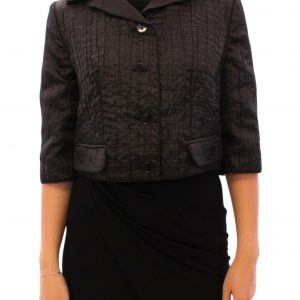 Dolce & Gabbana Schwarzer kurzer Bolero Shrug Jacke Mantel