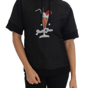 Dolce & Gabbana Schwarzer Märchen-Kristall-Kapuzenpulli